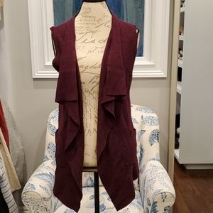 NWOT Melanie K sleeveless open cardigan